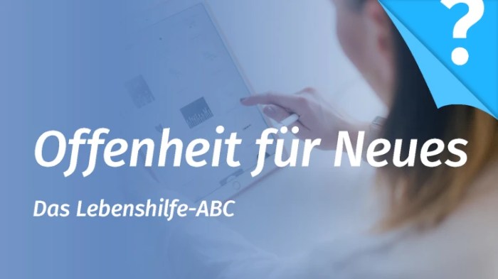 Offenheit für neue Erfahrungen und Ideen