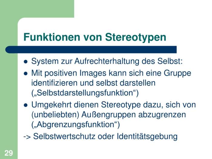 Stereotypen und Pauschalisierungen hinterfragen