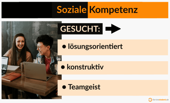 Soziale kompetenz beispiele karriereakademie unterscheidet bewerbern antwort bewerbung beruf